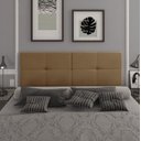 Ver imagem 2 de Cabeceira Suspensa Bruna Cama Box Casal 140cm X 55cm para Parede Bege