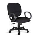 Ver imagem 1 de Cadeira Escritório Plus Size Giratória Relax Tecido:Preto