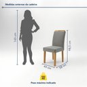 Ver imagem 4 de Conjunto de Mesa 6 Lugares Isla e Cadeiras Lyra em MDF Cinamomo e Cinza