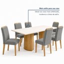 Ver mais imagens de Conjunto de Mesa 6 Lugares Isla e Cadeiras Lyra em MDF Cinamomo e Cinza
