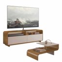 Ver imagem 2 de Conjunto Rack e Mesa de Centro Atlanta Nature/Sand Delmarco Móveis