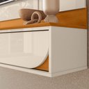 Ver imagem 3 de Painel de TV 65" 182cm Rack Suspenso Cris M20 MDP Cinamomo e Off White D'Rossi