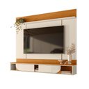Ver imagem 2 de Painel de TV 65" 182cm Rack Suspenso Cris M20 MDP Cinamomo e Off White D'Rossi