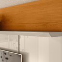 Ver imagem 4 de Painel de TV 65" 182cm Rack Suspenso Cris M20 MDP Cinamomo e Off White D'Rossi