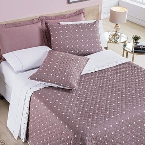 Cobre Leito King Balls Micropercal 200fios 3pç Rosê Lilly Home Enxovais