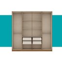 Ver imagem 7 de Guarda Roupa Casal com 8 Portas e 4 Gavetas Austin Carraro Freijó com Off White