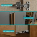 Ver imagem 3 de Guarda Roupa Casal com 8 Portas e 4 Gavetas Austin Carraro Freijó com Off White