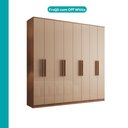 Ver imagem 5 de Guarda Roupa Casal com 8 Portas e 4 Gavetas Austin Carraro Freijó com Off White