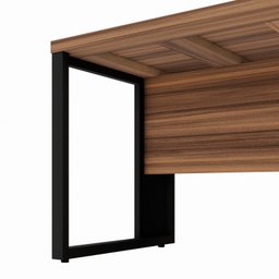 Mesa para Escritório em L  com Armário Lateral Pé Quadro 150x150cm - 12