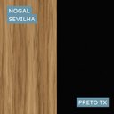 Ver imagem 5 de Escrivaninha Mesa de Escritório em L com Armário Lateral Pé Quadro 150cm Marrom e Preto Yescasa