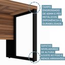 Ver imagem 6 de Escrivaninha Mesa Escritório em L com Armário Lateral Pé Quadro 150x150cm