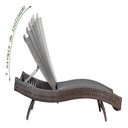 Ver imagem 3 de Espreguiçadeira de Alumínio para Piscina e Praia com 4 Posições Bona