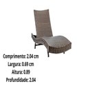 Ver imagem 2 de Espreguiçadeira de Alumínio para Piscina e Praia com 4 Posições Bona