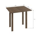 Ver imagem 3 de Mesa para Sala de Jantar Dobrável 800 MDF Marrom/Ameixa Negra