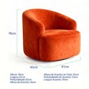 Ver imagem 3 de Poltrona Orgânica Luxo Recepção Lótus Suede Cor Terracota