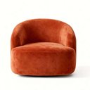 Ver imagem 2 de Poltrona Orgânica Luxo Recepção Lótus Suede Cor Terracota