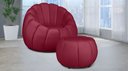 Ver imagem 1 de Kit Poltrona Decorativa C/ Puff Concha Veludo Vermelho - Londrilar