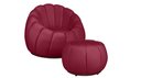 Ver imagem 2 de Kit Poltrona Decorativa C/ Puff Concha Veludo Vermelho - Londrilar