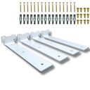 Ver imagem 1 de Kit 4 Suportes Invertidos 25cm Aço Mão Francesa de Parede p/ Prateleira Branco