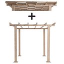 Ver imagem 2 de Kit Pergolado 2,90x2,90 Metros + Brise Cobertura Ripado - Cor Natural Único