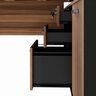 Mesa para Escritório em L  com Armário Lateral Pé Painel 150x150cm - 16