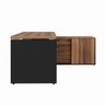 Mesa para Escritório em L  com Armário Lateral Pé Painel 150x150cm - 9