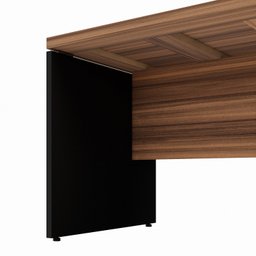 Mesa para Escritório em L  com Armário Lateral Pé Painel 150x150cm - 11