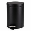 Ver imagem 1 de Lixeira com Pedal 3 Litros Preta Plástico Metal Banheiro Cozinha