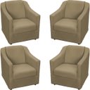 Ver imagem 1 de Kit 4 Poltronas Decorativas para Sala Recepção Consultório Manicure Cadeira Mila Suede