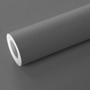Papel D Parede Adesivo Lavavel Textura Linho Cinza Escuro 5m Open Star 32975