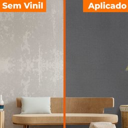 Papel D Parede Adesivo Lavavel Textura Linho Cinza Escuro 5m Open Star 32975 - 5