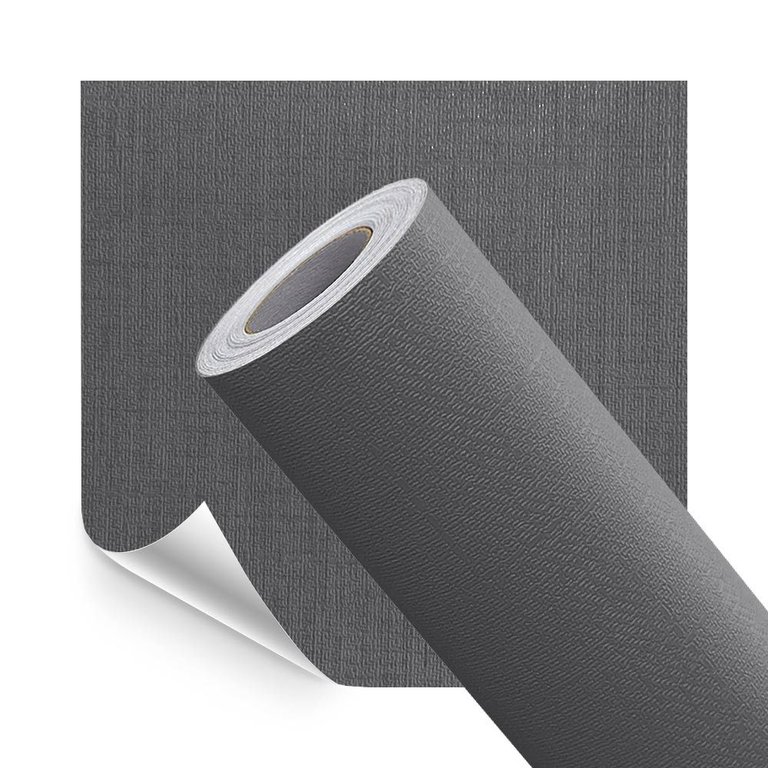 Papel de Parede Adesivo Lavavel Texturizado Linho Cinza Escuro 500x60cm