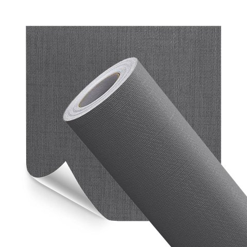 Papel de Parede Adesivo Lavavel Texturizado Linho Cinza Escuro 500x60cm