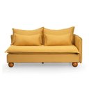 Ver imagem 3 de Sofá Modular 2 Lugares Braço Lateral com Pé Bolinha Sôma CabeCasa MadeiraOriginals Amarelo Mostarda