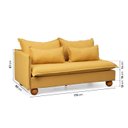 Ver imagem 4 de Sofá Modular 2 Lugares Braço Lateral com Pé Bolinha Sôma CabeCasa MadeiraOriginals Amarelo Mostarda