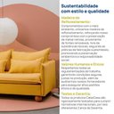 Ver mais imagens de Sofá Modular 2 Lugares Braço Lateral com Pé Bolinha Sôma CabeCasa MadeiraOriginals Amarelo Mostarda