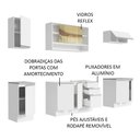 Ver imagem 4 de Armário de Cozinha Completa 240cm Branco Glamy Madesa 03
