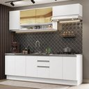 Ver imagem 1 de Armário de Cozinha Completa 240cm Branco Glamy Madesa 03
