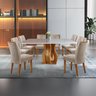 Conjunto Sala de Jantar Mesa Nuance Tampo Vidro/mdp com 8 Cadeiras Ônix Yescasa - 1