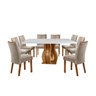 Conjunto Sala de Jantar Mesa Nuance Tampo Vidro/mdp com 8 Cadeiras Ônix Yescasa - 2