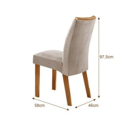 Conjunto Sala de Jantar Mesa Nuance Tampo Vidro/mdp com 8 Cadeiras Ônix Yescasa - 6 Conjunto Sala de Jantar Mesa Nuance Tampo Vidro/mdp com 8 Cadeiras Ônix Yescasa - 6