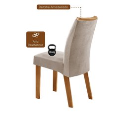 Conjunto Sala de Jantar Mesa Nuance Tampo Vidro/mdp com 8 Cadeiras Ônix Yescasa - 8 Conjunto Sala de Jantar Mesa Nuance Tampo Vidro/mdp com 8 Cadeiras Ônix Yescasa - 8