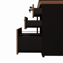 Mesa para Escritório Diretor com Gaveteiro Pé Quadro 192x70cm - 12