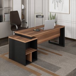 Mesa para Escritório Diretor com Gaveteiro Pé Quadro 192x70cm - 1
