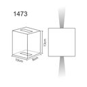 Ver imagem 2 de LUMINÁRIA PAREDE BALIZA 2 VISORES FILETE G9 S PRETO - 1473 PT