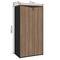 Armário com 2 Portas Montenegro Nogal Preto - 2 Armário com 2 Portas Montenegro Nogal Preto - 2