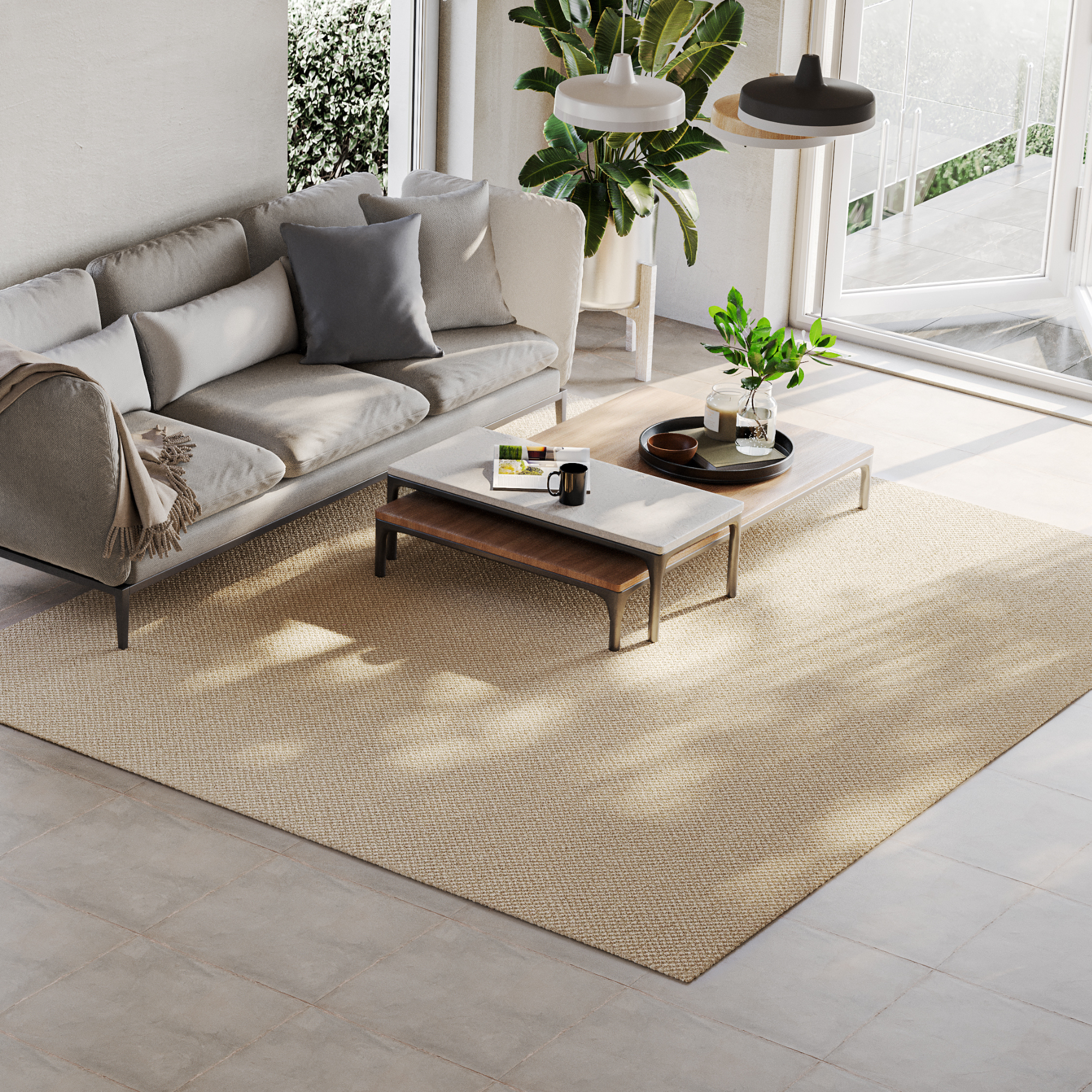 Tapetes de Sisal Natural Comfort Granizo 2,00X2,50  - 1