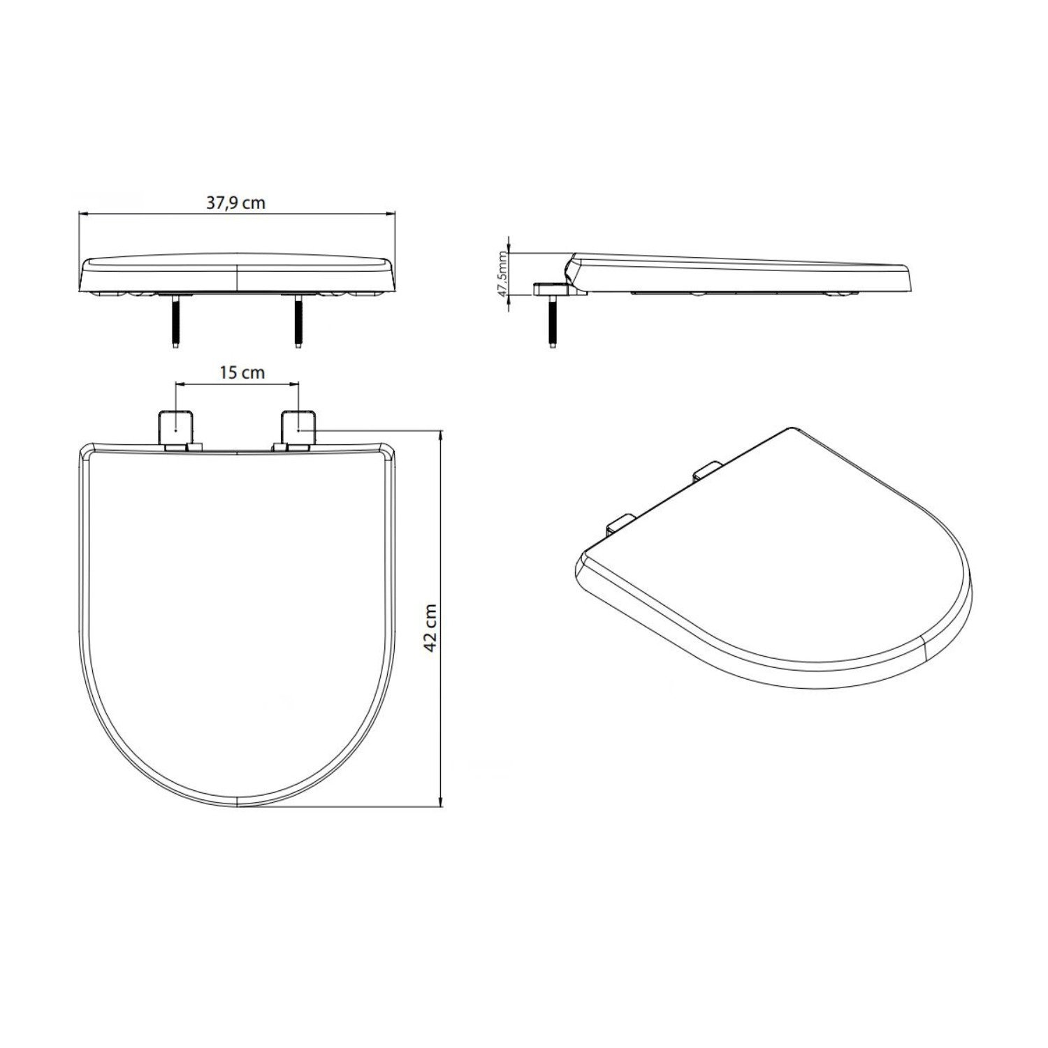 Assento Original Termofixo Soft Close Smart - 2