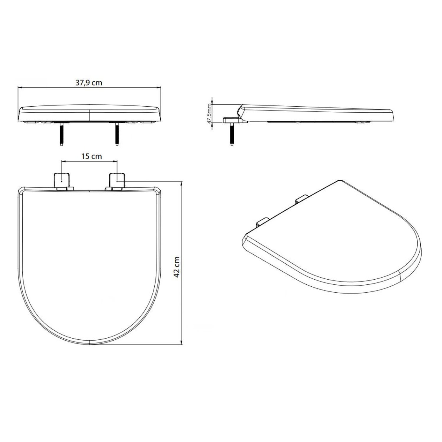 Assento Original Termofixo Soft Close Smart/slim Celite - 2