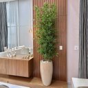 Ver imagem 1 de Vaso Fibra de Vidro Atenas P 52cm Decorativo Areia Brilho